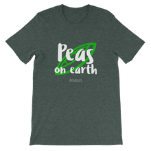 Peas on Earth - Vegan Life Heather Green Unisex T-Shirt from Forza Tees