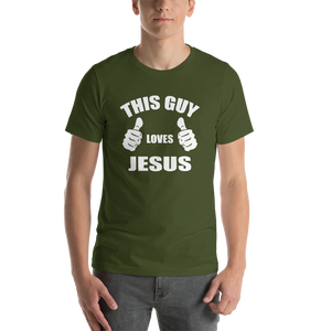 This Guy Loves Jesus - Religious Short-Sleeve Men's T-Shirt