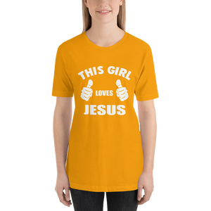 This Girl Loves Jesus - Religious Short-Sleeve Ladies T-Shirt