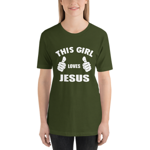 This Girl Loves Jesus - Religious Short-Sleeve Ladies T-Shirt