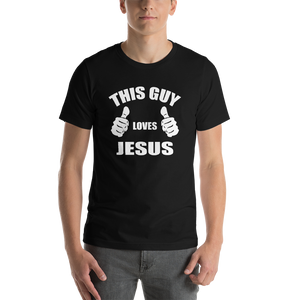 This Guy Loves Jesus - Religious Short-Sleeve Men's T-Shirt
