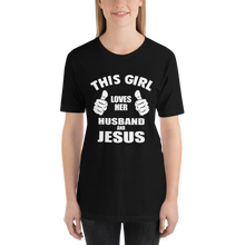 This Girl Loves Her Husband and Jesus - Religious Christian Faith Short-Sleeve Ladies T-Shirt