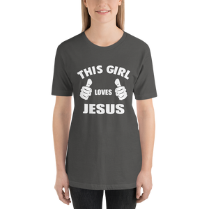 This Girl Loves Jesus - Religious Short-Sleeve Ladies T-Shirt