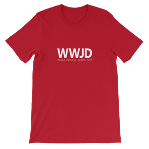 WWJD: What Would Jesus Do - Christian Faith Red Unisex T-Shirt