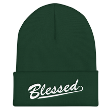 Blessed - Christian Faith Embroidered Cuffed Beanie Hat - Colour Green from forzatees.com