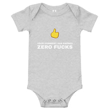 Your Comment Has Earned Zero Fucks - Funny Short-Sleeve Baby Bodysuit - Sport Grey