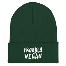 Proudly Vegan Green Cuffed Beanie from Forza Tees