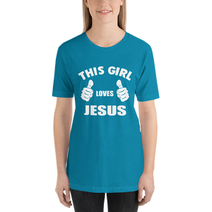 This Girl Loves Jesus - Religious Short-Sleeve Ladies T-Shirt
