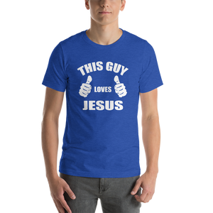 This Guy Loves Jesus - Religious Short-Sleeve Men's T-Shirt