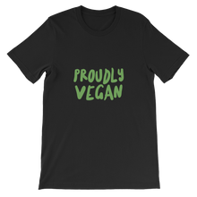 Proudly Vegan Black Unisex T-Shirt from Forza Tees