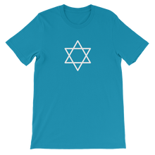 Star of David - Jewish Religious Short-Sleeve Unisex T-Shirt in Aqua from forzatees.com