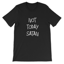 Not Today Satan Religious Christian Unisex T-Shirt in Black from forzatees.com