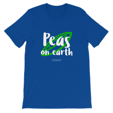 Peas on Earth - Blue Unisex T-Shirt for Vegans