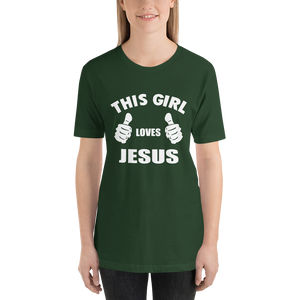 This Girl Loves Jesus - Religious Short-Sleeve Ladies T-Shirt