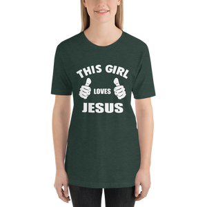 This Girl Loves Jesus - Religious Short-Sleeve Ladies T-Shirt