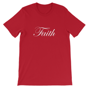 Christian Faith - Religious Slogan Unisex T-Shirt in Red from Christian Clothing Collection at Forza Tees