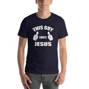 This Guy Loves Jesus - Religious Short-Sleeve Men's T-Shirt