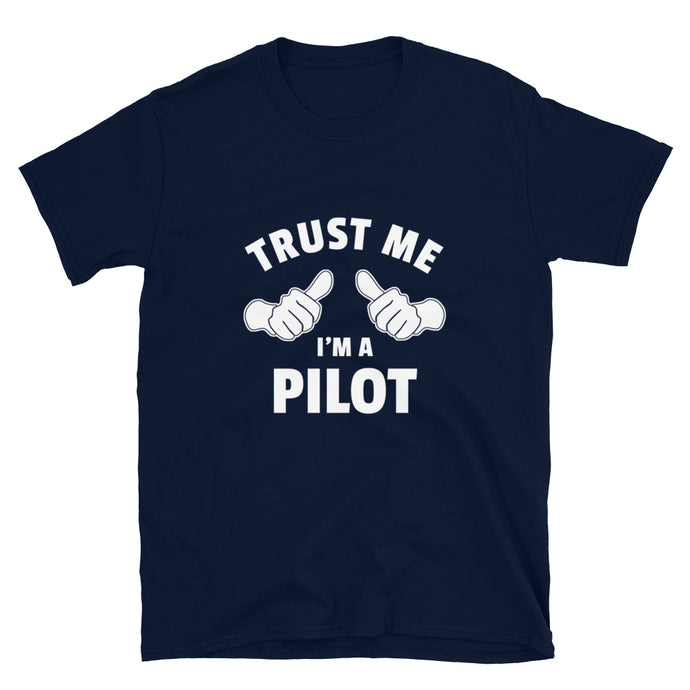 Trust Me, I'm A Pilot - Giant Thumbs T-Shirt for Pilots - Navy