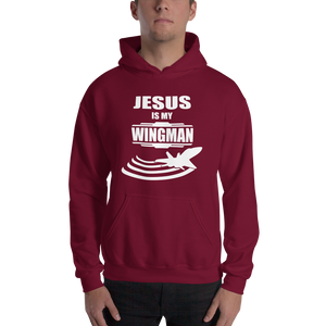 Jesus is my Wingman - Religious Men's Hooded Sweatshirt