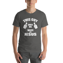 This Guy Loves His Wife and Jesus - Religious Short-Sleeve Men's T-Shirt