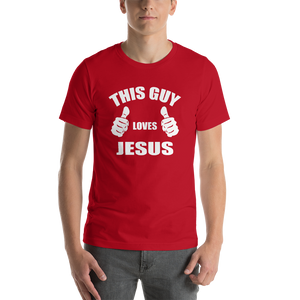 This Guy Loves Jesus - Religious Short-Sleeve Men's T-Shirt