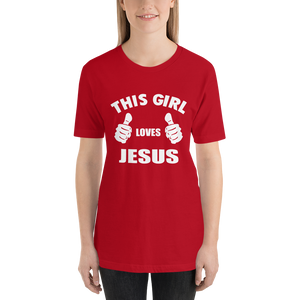 This Girl Loves Jesus - Religious Short-Sleeve Ladies T-Shirt