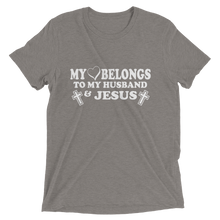 My Heart Belongs to My Husband and Jesus - Premium Short-Sleeve Ladies T-shirt