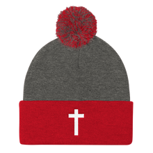 Holy Cross - Christian Faith Embroidered Pom Pom Knit Cap