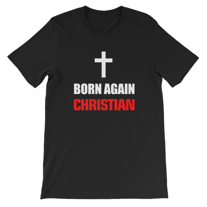 Born Again Christian Religious Short-Sleeve Black Unisex T-Shirt