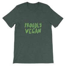 Proudly Vegan Heather Green Unisex T-Shirt from Forza Tees