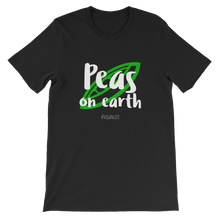 Vegan T-Shirt - Peas on Earth - Vegan Life Unisex Black