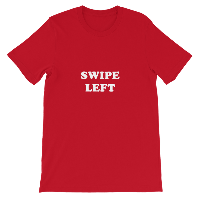 Swipe Left - Unisex Social Media T-Shirt from Forza Tees in Red