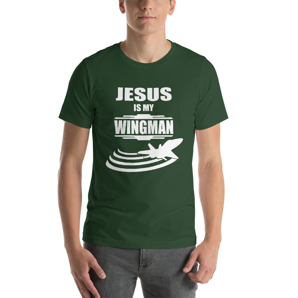 Jesus is my Wingman Christian Short Sleeve Men s T Shirt Forza
