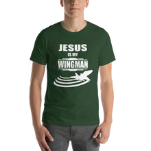 Jesus is my Wingman - Religious Christian Clothing Short-Sleeve Men's T-Shirt Forest Green - Original design from forzatees.com