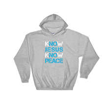 Know Jesus Know Peace - Christian Faith Hooded Sweatshirt - Colour Grey from forzatees.com