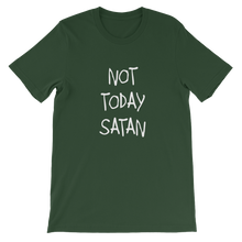 Not Today Satan Religious Christian Unisex T-Shirt in Green from forzatees.com