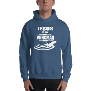 Jesus is my Wingman - Religious Men's Hooded Sweatshirt