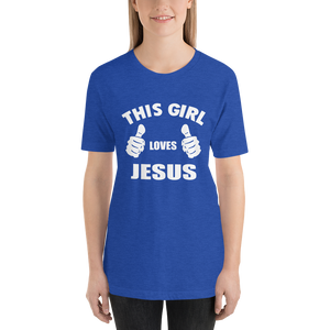 This Girl Loves Jesus - Religious Short-Sleeve Ladies T-Shirt