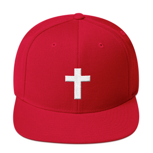 Holy Cross - Christian Faith 3D Embroidered Snapback Hat - Colour Red from forzatees.com