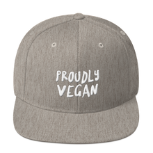 Proudly Vegan 3D Embroidered Grey Snapback Hat from Forza Tees