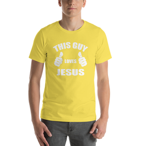 This Guy Loves Jesus - Religious Short-Sleeve Men's T-Shirt