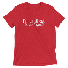 I’m an Atheist - Debate Anyone? - Premium Short-Sleeve Unisex T-shirt in Red