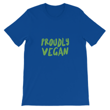 Proudly Vegan Blue Unisex T-Shirt from Forza Tees