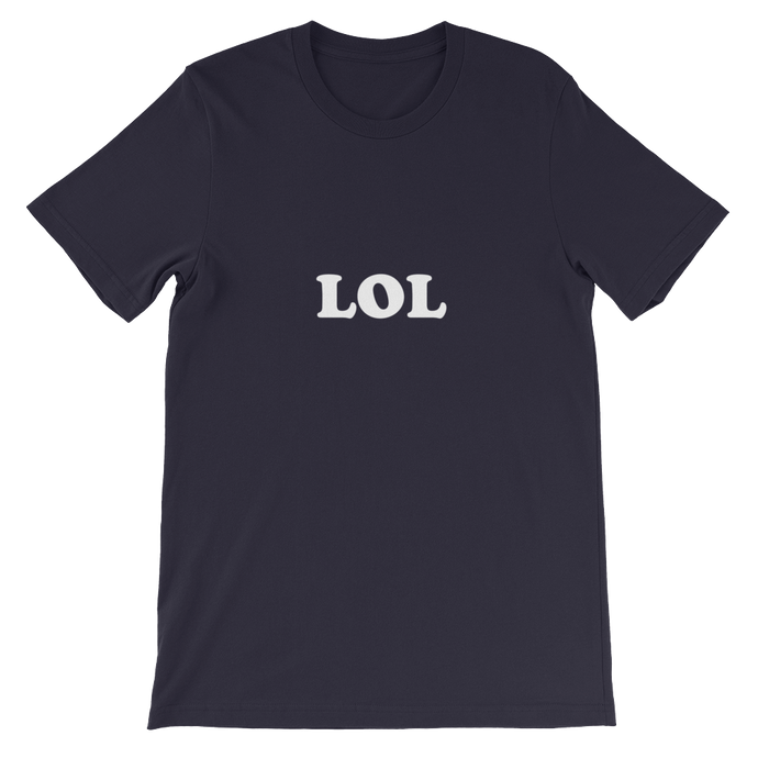 LOL - Laugh Out Loud Social Acronym Unisex T-Shirt in Navy from forzatees.com