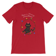 Have a Meowy Christmas - Cat in Fairy Lights - Unisex T-Shirt from Forza Tees