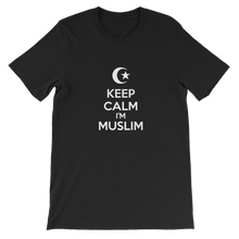 Keep Calm I'm Muslim - Islamic Religious Unisex T-Shirt in Black for the Muslim who is proud of their religion, from forzatees.com