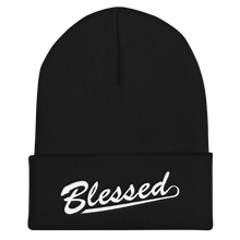 Blessed - Christian Faith Embroidered Cuffed Beanie Hat - Colour Black from forzatees.com