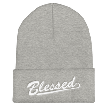 Load image into Gallery viewer, Blessed - Christian Faith Embroidered Cuffed Beanie Hat - Colour Grey from forzatees.com
