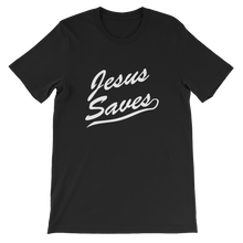 Jesus Saves Religious Christian Unisex T-Shirt in Black from forzatees.com