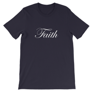 Christian Faith - Religious Slogan Unisex T-Shirt in Navy from Christian Clothing Collection at Forza Tees